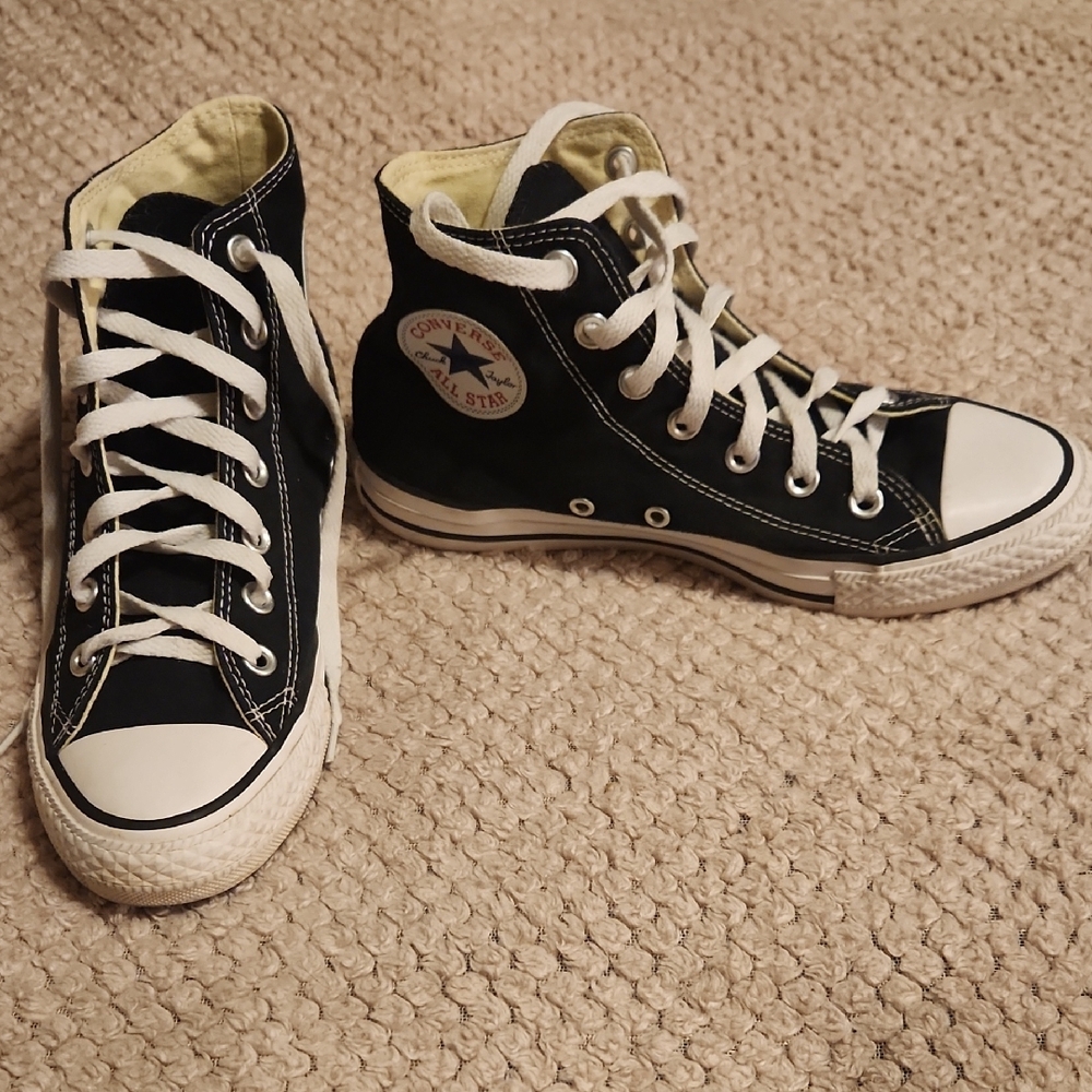 Converse Black and White High-Top Sneakers